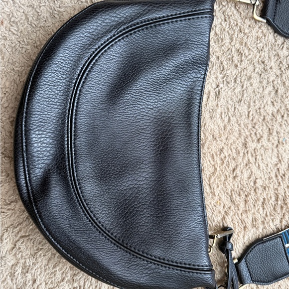 Anthropologie Mini Luna Black Leather crossbody Bag - Picture 2 of 6